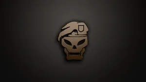 A Skull With A Hat On A Dark Background Wallpaper