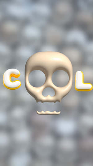 A Skull With The Word Cl On It Wallpaper