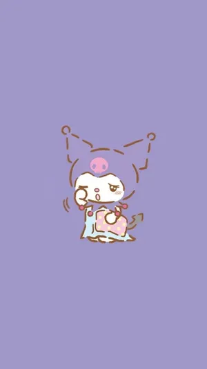 A Sleepy My Melody Kuromi Background Wallpaper