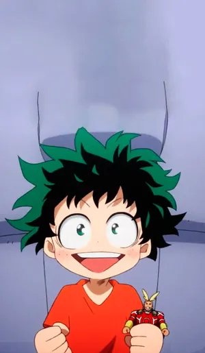 A Smiling Young Deku Wallpaper
