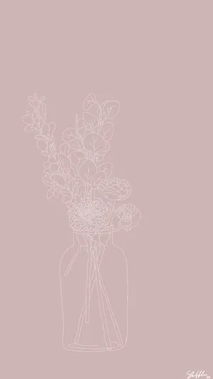 A Soft And Dreamy Aesthetic Featuring Pink And White Marbled Surroundings Wallpaper