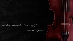 A Solo Violin Performer Wallpaper