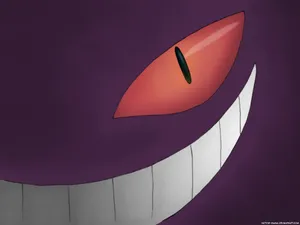 A Spooky Gengar Haunts The Darkness Wallpaper