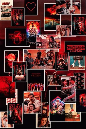 A Stranger Things-inspired Aesthetic Featuring Neon Lights, Christmas Lights And Old-school Movies Wallpaper