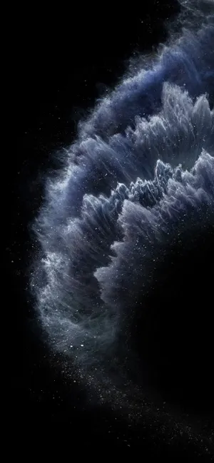 A Streak Of Blue Cuts Through The Wintry Landscape. Wallpaper