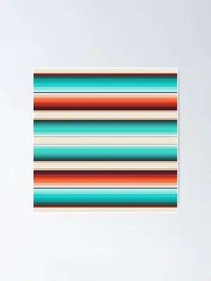 A Turquoise And Orange Striped Placemat Wallpaper