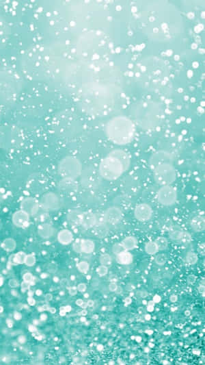 A Turquoise Background With White Bubbles Wallpaper