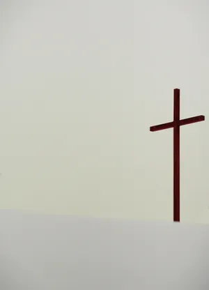 A Unique Perspective Of The Peaceful Aesthetic Cross Wallpaper