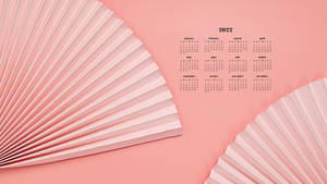 A Vibrant 2022 Calendar Adorned With Delightful Paper Fans. Wallpaper