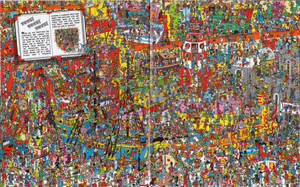 A Vibrant And Intriguing Scene From Where's Waldo With Miniature Toy Creatures, Triggering A Captivating Search Adventure. Wallpaper