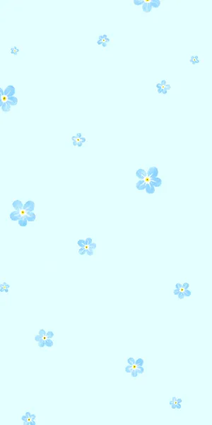 A Vibrant Bouquet Of Blue Flowers Against A Peaceful Sky Wallpaper