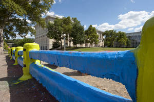 A Vibrant Day At Carnegie Mellon University Around The Iconic University Fence Wallpaper