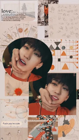 A Vibrant Depiction Of Stray Kids' Member Changbin In Creative Aesthetic Fan Art. Wallpaper
