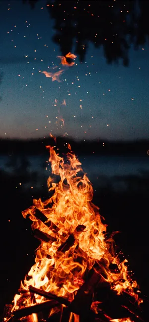 A Vibrant Flame Symbolizing Strength And Courage Wallpaper