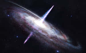 A Vibrant Quasar In Deep Space Wallpaper