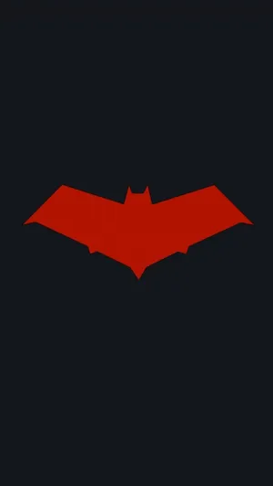 A Vibrant Red Batman Logo Featuring The Famed Superhero Wallpaper