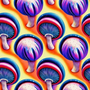 A Vibrantly-colored Mushroom With Psychedelic Hues Wallpaper