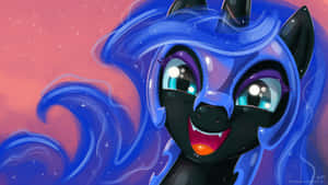 A View Of Nightmare Moon In The Dark Sky Wallpaper