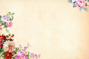 A Vintage Floral Background With Flowers Wallpaper