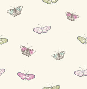 A Wallpaper With Butterflies On It Wallpaper