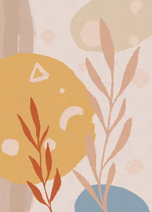 A Watercolor Painting Of A Plant Wallpaper