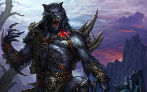 A Werewolf In Battle-ready Armor Wallpaper