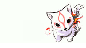 A White Dog With Red Eyes And A Red Nose Wallpaper