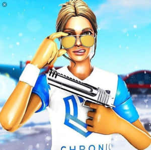 A Woman Holding A Gun In A Game Wallpaper