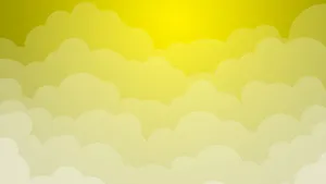 A Yellow Sun And Clouds In The Sky Wallpaper