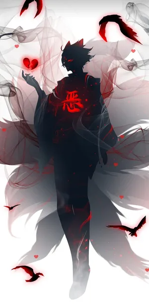 A Young Anime Boy Surrounded By Sinister Forces. Wallpaper