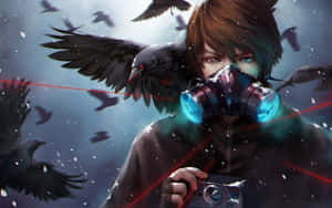 A Young Anime Gamer With A Serious Focus Wallpaper