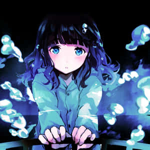 A Young Woman Using An Ipad Wallpaper