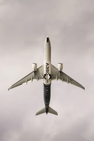 A350 White Airplane Android Wallpaper