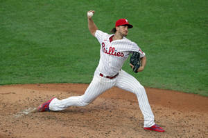 Aaron Nola Tossing Ball Wallpaper