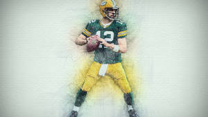 Aaron Rodgers Packers Sketch Wallpaper