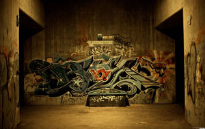 Abandoned Site With Urban Art Wallpaper