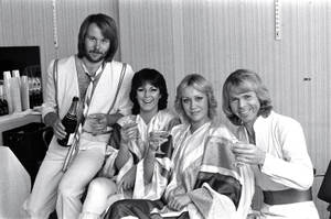 Abba At Wembley Grayscale Wallpaper