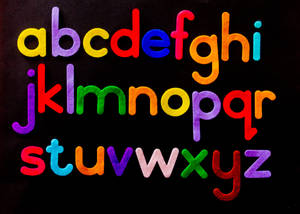 Abc Neatly Lined Up Letters Wallpaper