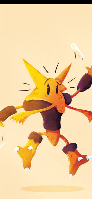 Abra Alakazam Cute Cartoon Illustration Wallpaper