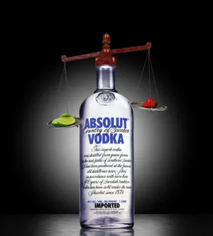 Absolut Vodka Bottle Balance Scale Wallpaper