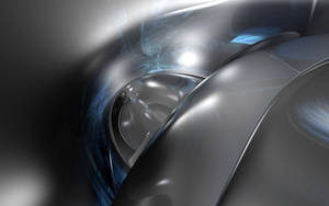 Abstract 3d Silver Curves Wallpaper