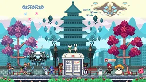 Abstract Aesthetic Pixel Art Design Wallpaper