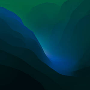 Abstract Aquamarine Mountain Outline Macos Wallpaper