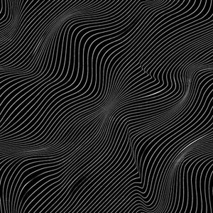 Abstract Black White Contour Lines Wallpaper