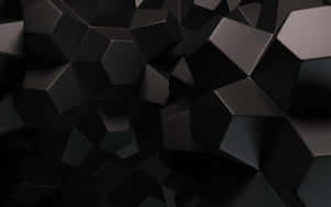 Abstract Black3 D Polygonal Background Wallpaper