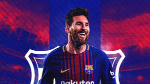 Abstract Blue Red Messi Wallpaper