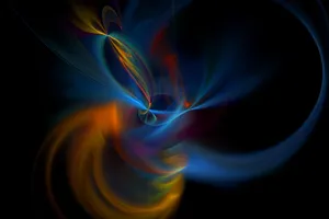 Abstract Blue Wispy Lines Wallpaper