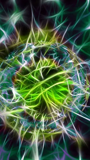 Abstract Circle Patterns Neon Iphone Wallpaper