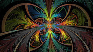 Abstract Feather Psychedelic Art Wallpaper