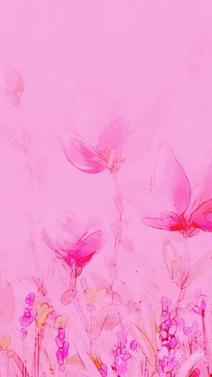 Abstract Floral Pink Iphone Wallpaper